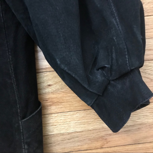 Vintage Black Suede Coat with Raccoon Fur Trim - Picture 12 of 16